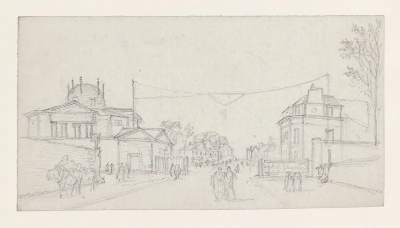 Een van de Barrières van Parijs Wall Art by Georges Michel - High-Resolution Digital Print