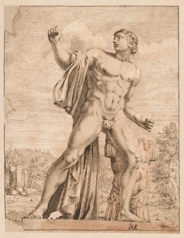 Een van de Dioscuren op het Quirinaal te Rome Wall Art by anonymous - High-Resolution Digital Print