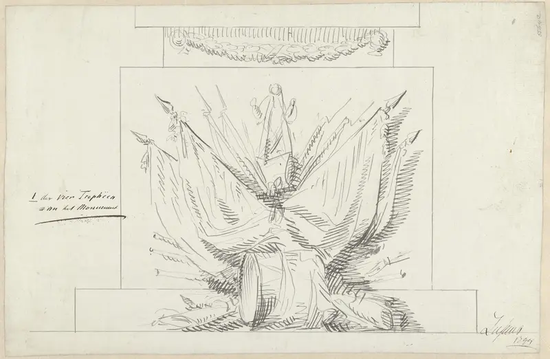 Een van de vier trofeeën voor het monument op het Nationale feest ter viering van de Vrede van 17 december 1799 Wall Art by Unknown - High-Resolution Digital Print