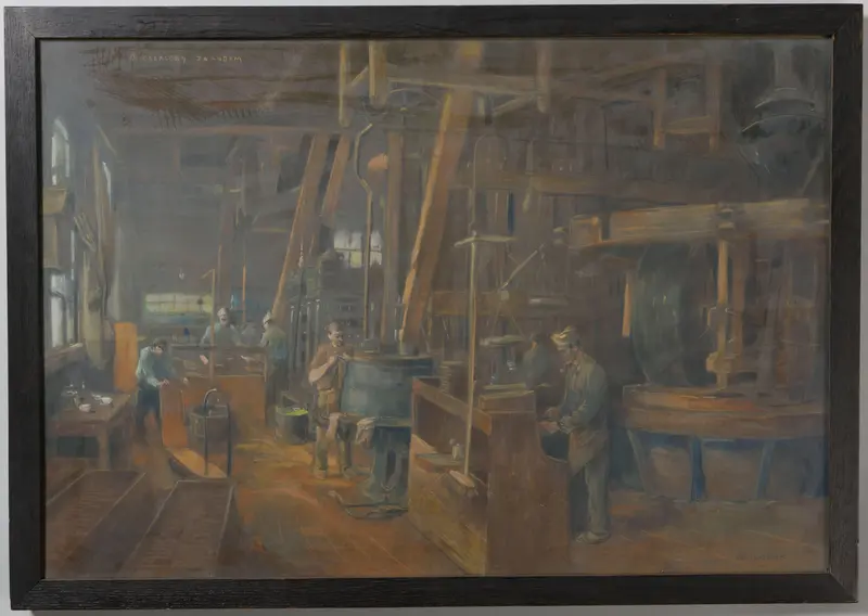 Een vernisstokerij aan de Zaan Wall Art by Herman Heijenbrock - High-Resolution Digital Print