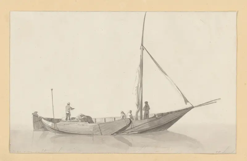 Een zeilschip Wall Art by Hendrik Abraham Klinkhamer - High-Resolution Digital Print