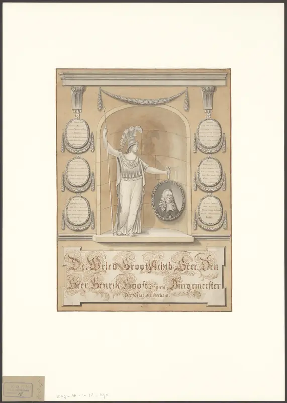Eerbetoon aan Henrik Danielsz. Hooft Wall Art by anonymous - High-Resolution Digital Print