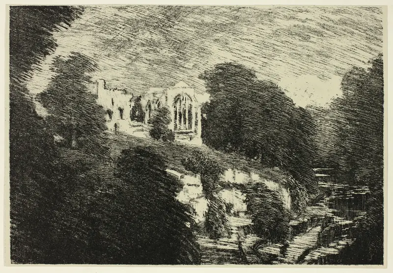 Egglestone Abbey, from the River