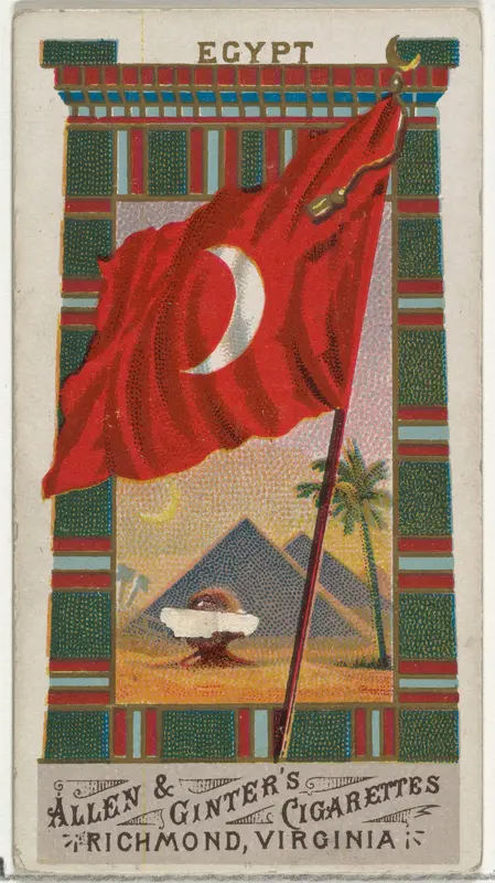 Egypt, from Flags of All Nations, Series 1 (N9) for Allen & Ginter Cigarettes Brands Wall Art by Allen & Ginter - High-Resolution Digital Print