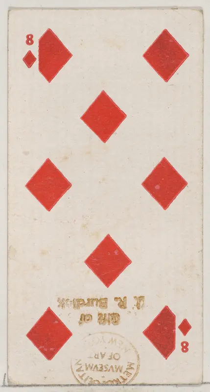 Eight Diamonds (red), from the Playing Cards series (N84) for Duke brand cigarettes Wall Art by W. Duke, Sons & Co. - High-Resolution Digital Print