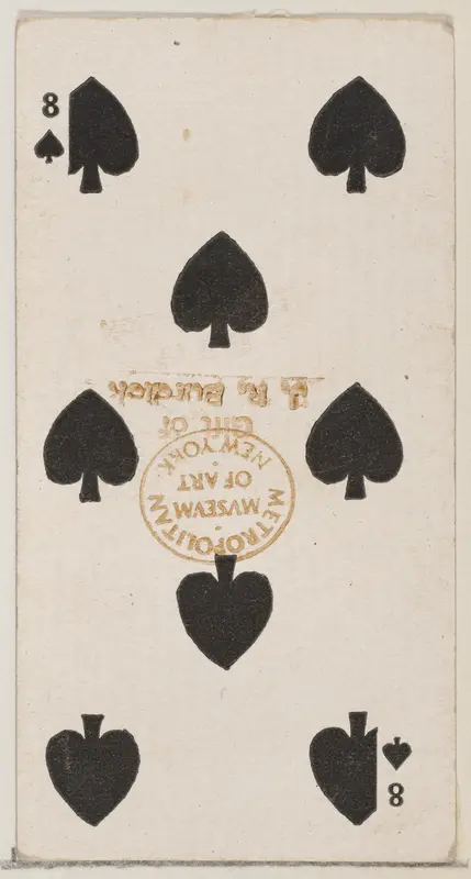 Eight Spades (black), from the Playing Cards series (N84) for Duke brand cigarettes Wall Art by W. Duke, Sons & Co. - High-Resolution Digital Print
