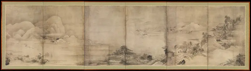Eight Views of Ōmi (Ōmi hakkei) Wall Art by Soga Shōhaku - High-Resolution Digital Print