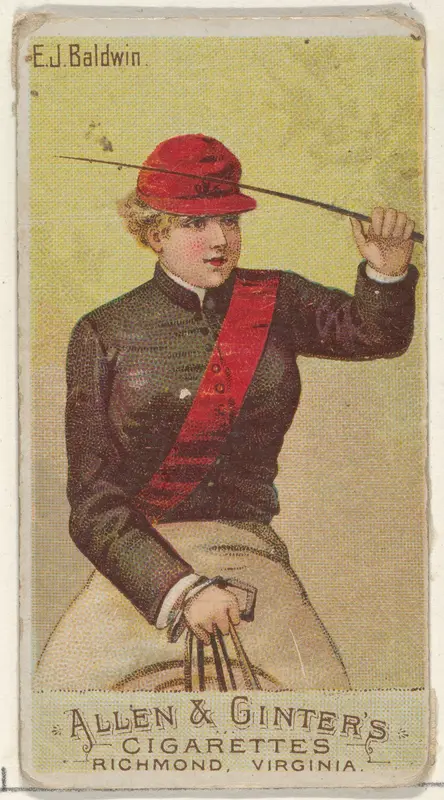 E.J. Baldwin, from the Racing Colors of the World series (N22a) for Allen & Ginter Cigarettes Wall Art by Allen & Ginter - High-Resolution Digital Print