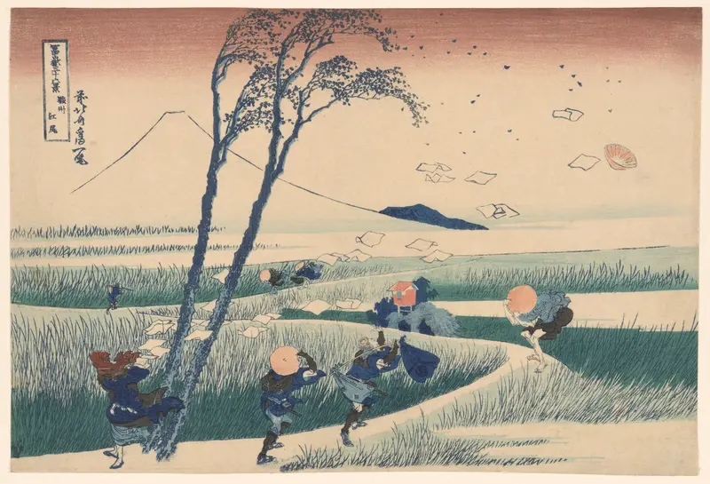 Ejiri in Suruga Province (Sunshu Ejiri), from the series "Thirty-six Views of Mount Fuji (Fugaku sanjurokkei)"