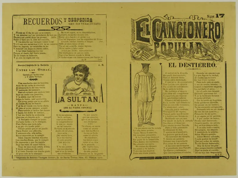 El cancionero popular, num. 17 (The Popular Songbook, No. 17) Wall Art by José Guadalupe Posada - High-Resolution Digital Print