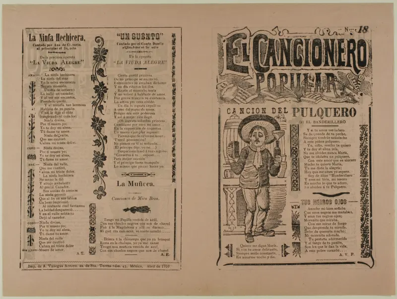 El cancionero popular, num. 18 (The Popular Songbook, No. 18) Wall Art by José Guadalupe Posada - High-Resolution Digital Print