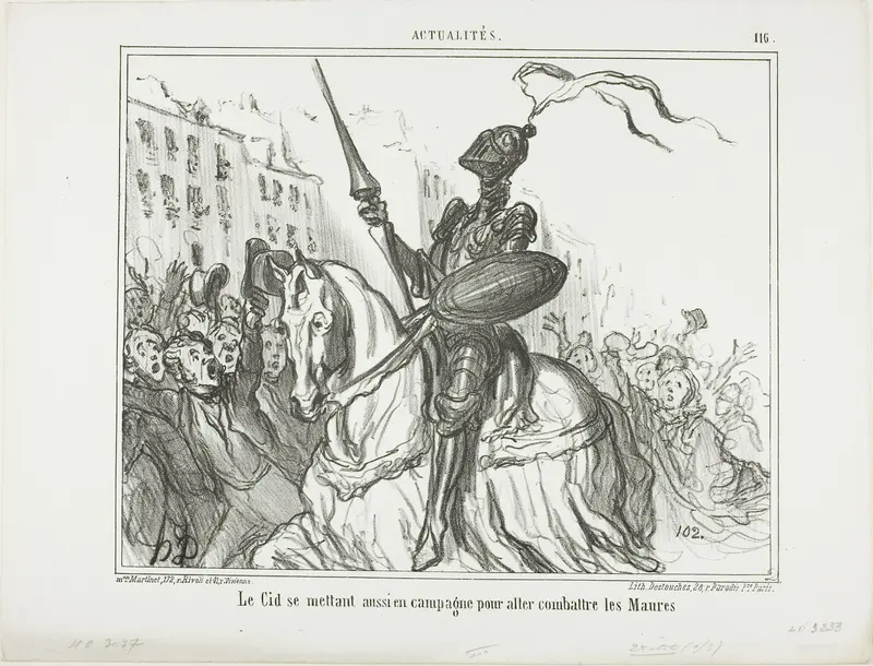 El Cid also takes to the field to fight against the Moors, plate 116 from Actualités