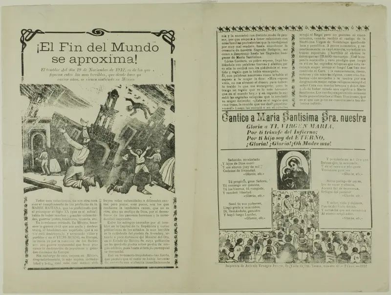 El fin del mundo se aproxima (The End of the World is Approaching) Wall Art by José Guadalupe Posada - High-Resolution Digital Print