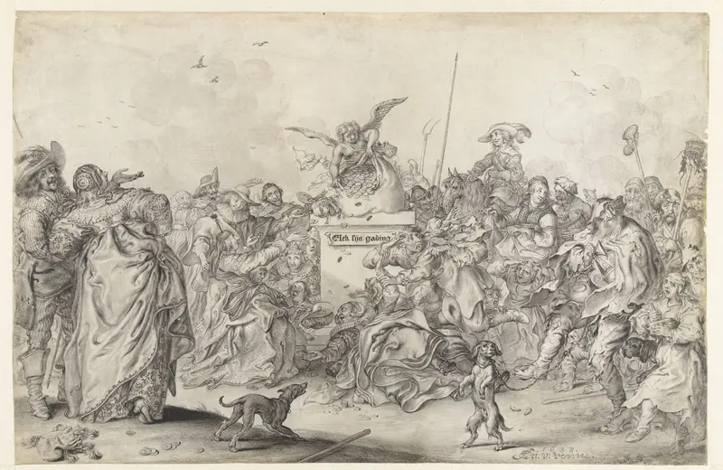 'Elck sijn gading' Wall Art by Adriaen Pietersz van de Venne - High-Resolution Digital Print