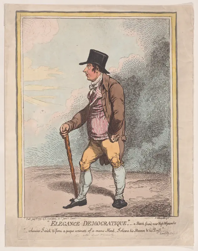 Elegance Democratique – A Sketch Found Near High-Wycombe Wall Art by James Gillray - High-Resolution Digital Print