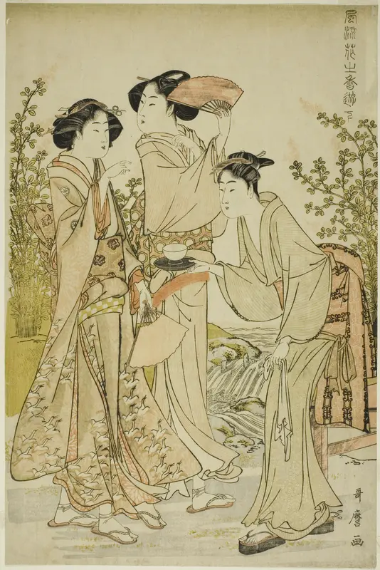 Elegant Pleasures: The Scent of Flowers, left (Furyu hana no ka asobi, ge)