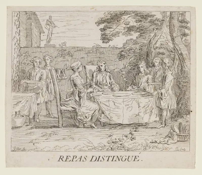 Elegant Repast Wall Art by Anne Claude Philippe de Tubières, comte de Caylus - High-Resolution Digital Print