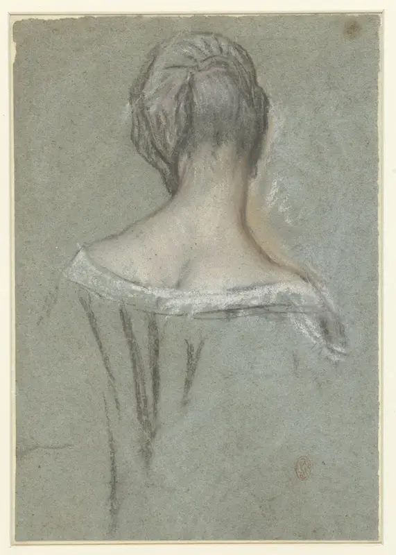 Elegante dame, van achteren Wall Art by anonymous - High-Resolution Digital Print