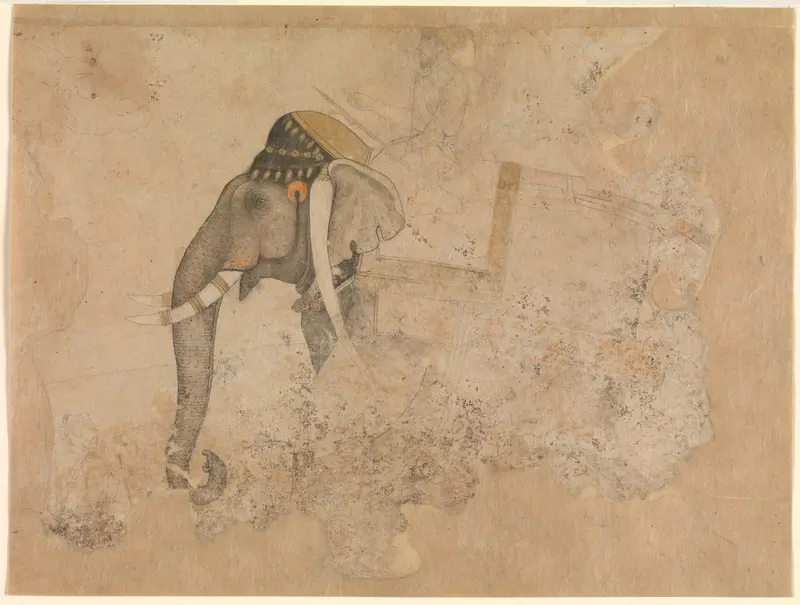 Elephant and Rider Wall Art by Hashim - High-Resolution Digital Print
