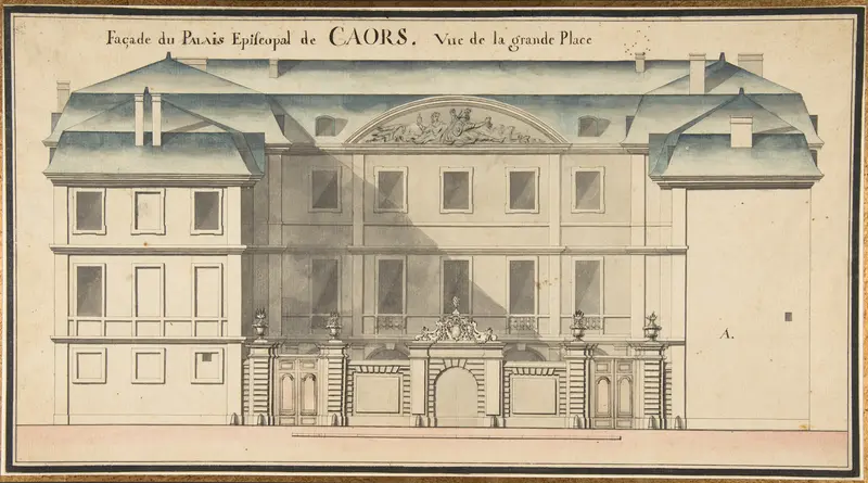 Elevation for the Episcopal Palace at Cahors, France Wall Art by Anonymous, French, 18th century - High-Resolution Digital Print