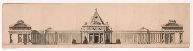 Elevation of a Monument Wall Art by Jean Jacques Huvé - High-Resolution Digital Print