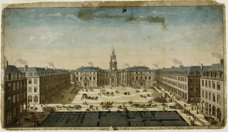 Elevation Perspective of l'Hôtel de Ville, Rennes
