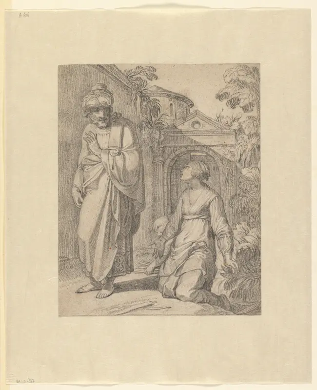 Elia en de weduwe van Sarepta Wall Art by Unknown - High-Resolution Digital Print