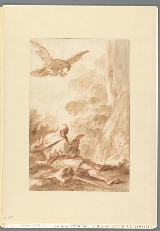 Elia gevoed door de raven Wall Art by Unknown - High-Resolution Digital Print