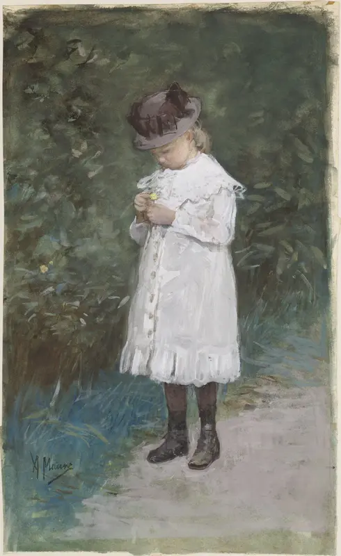 Elisabeth Mauve (b. 1875), Daughter of the Artist Wall Art by Anton Mauve - High-Resolution Digital Print
