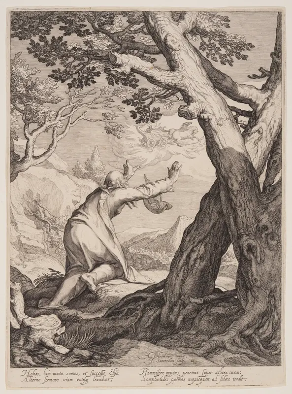 Elisha Receives the Robe of Elijah, from Four Scenes from the Life of the Prophets, Isaiah, Ahajah and Elisha