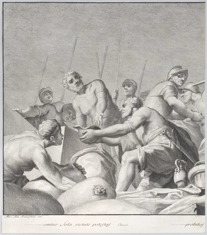 Embriaco Rejecting the Spoils, from: Forme Picturarum Archetypae