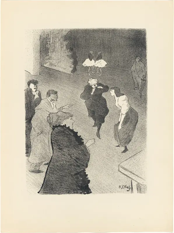Emilienne d'Alençon Rehearsing at the Folies-Bergère, from Le Café-Concert Wall Art by Henri-Gabriel Ibels - High-Resolution Digital Print