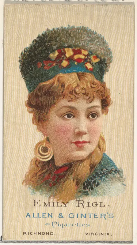 Emily Rigl, from World's Beauties, Series 2 (N27) for Allen & Ginter Cigarettes Wall Art by Allen & Ginter - High-Resolution Digital Print