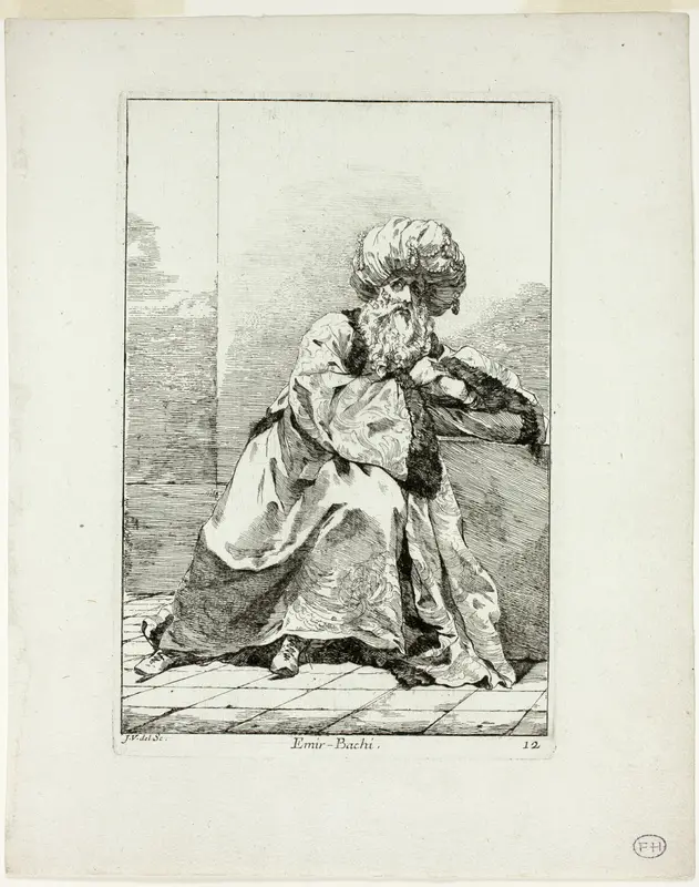 Emir Bachi, plate twelve from Caravanne du Sultan à la Mecque