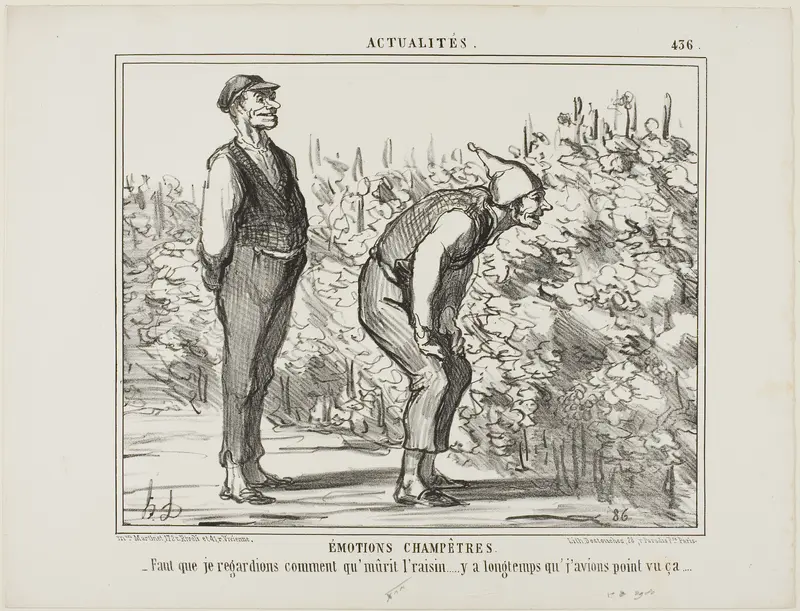 Emotions From the Countryside. “- Have to see how the wine grows… haven't never seen it before…,” plate 436 from Actualités