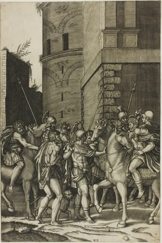Emperor Freeing the Slave Androcles Wall Art by Agostino dei Musi - High-Resolution Digital Print