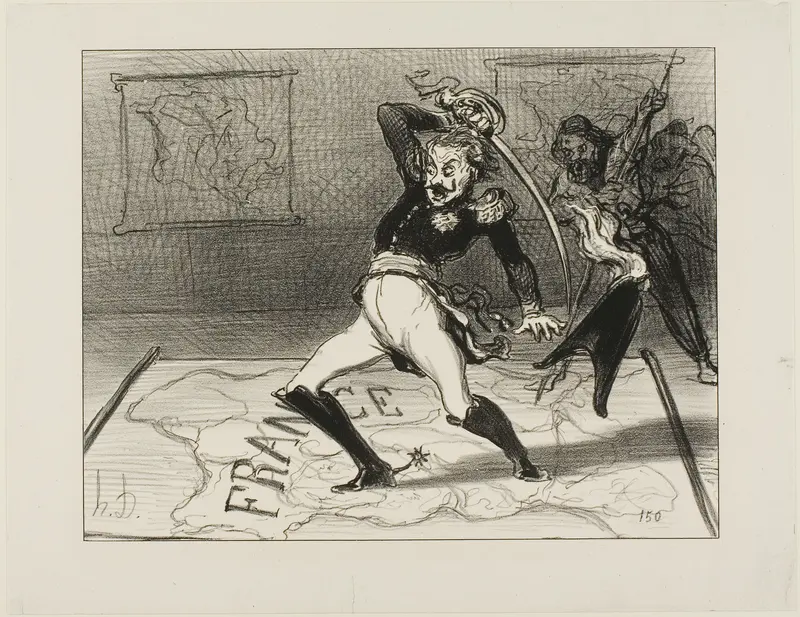 Emperor Nicolas working in his cabinet, plate 94 from Actualités