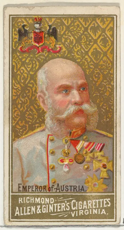 Emperor of Austria, from World's Sovereigns series (N34) for Allen & Ginter Cigarettes Wall Art by Allen & Ginter - High-Resolution Digital Print