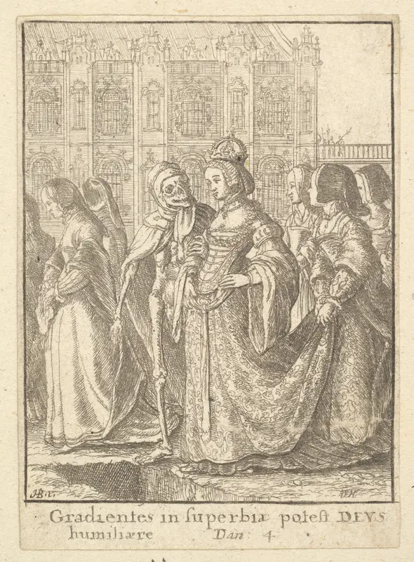 Empress, from "Dance of Death" Wall Art by Wenceslaus Hollar - High-Resolution Digital Print