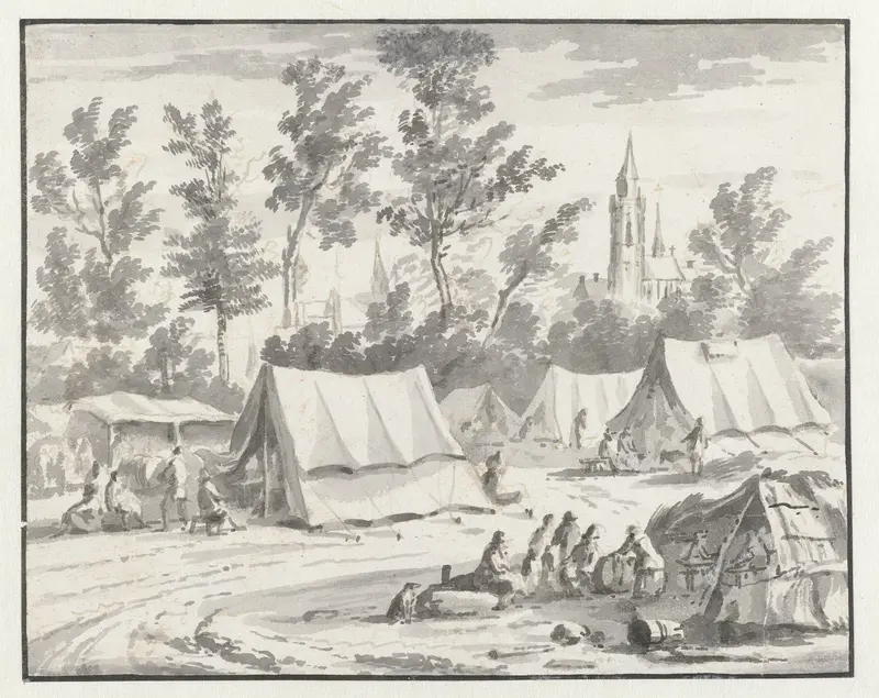Encampment of the Army of Willem III near Halle Wall Art by Unknown - High-Resolution Digital Print