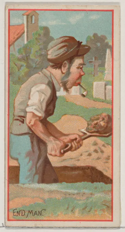 End Man, from the Jokes series (N87) for Duke brand cigarettes Wall Art by W. Duke, Sons & Co. - High-Resolution Digital Print