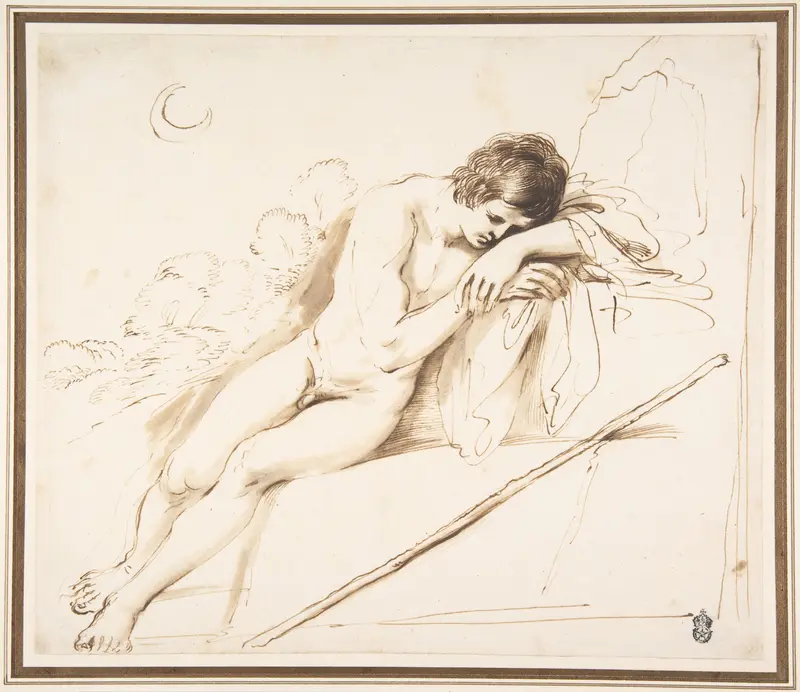 Endymion Sleeping Wall Art by Guercino (Giovanni Francesco Barbieri) - High-Resolution Digital Print