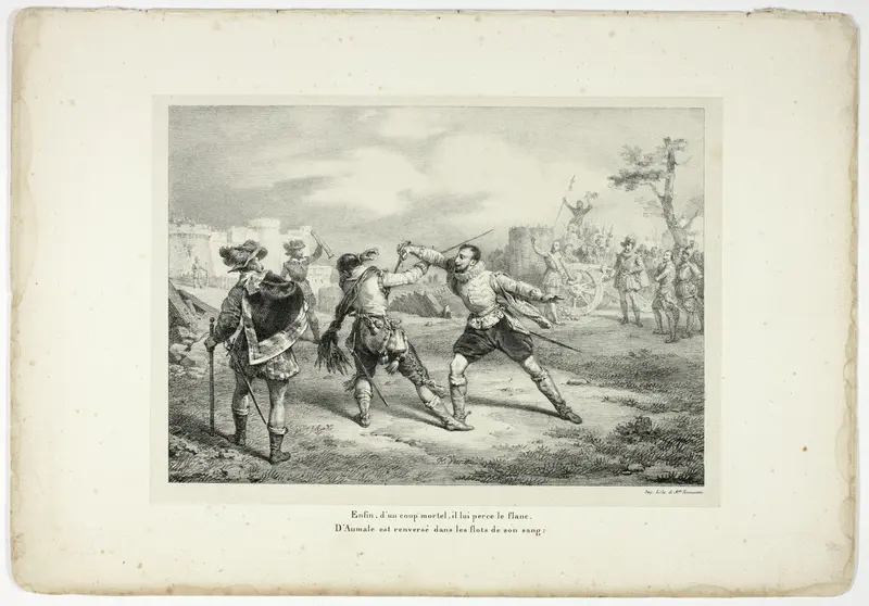 Enfin, d'un coup mortel, il lui perce le flanc... Wall Art by Horace Vernet - High-Resolution Digital Print