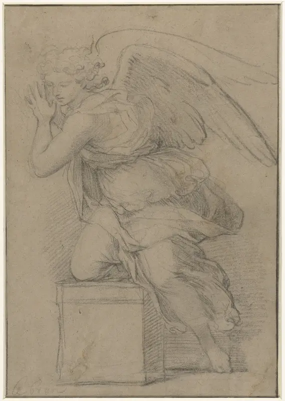 Engel in aanbidding Wall Art by Charles Le Brun - High-Resolution Digital Print