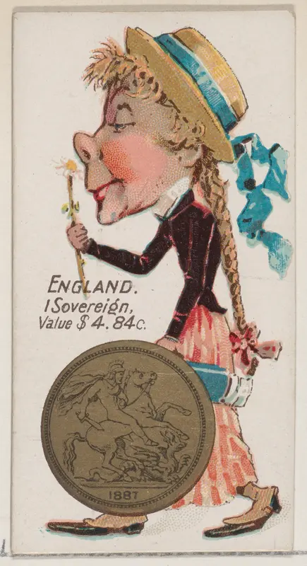 England, 1 Sovereign, from the series Coins of All Nations (N72, variation 1) for Duke brand cigarettes Wall Art by W. Duke, Sons & Co. - High-Resolution Digital Print