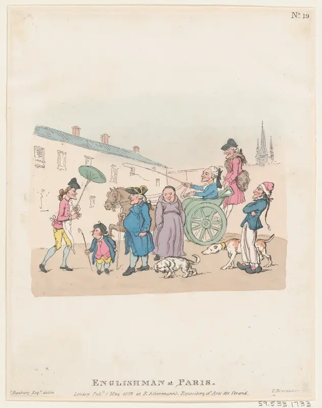 Englishman at Paris Wall Art by Thomas Rowlandson - High-Resolution Digital Print