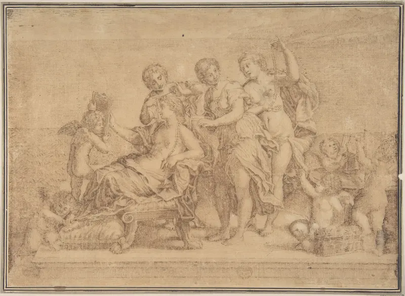 Engraver's Copy After The Toilet of Venus Wall Art by Francesco Albani - High-Resolution Digital Print