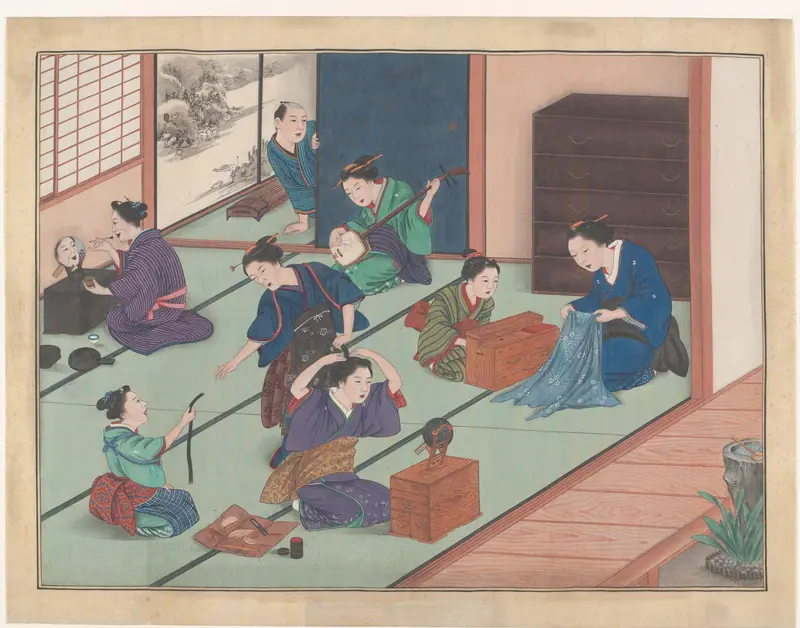 Enige Japanse vrouwen aan het werk Wall Art by anonymous - High-Resolution Digital Print