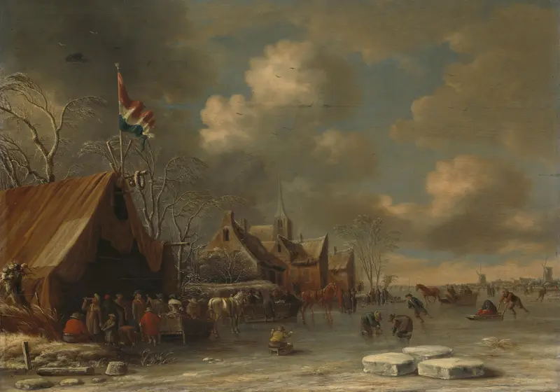 Enjoying the Ice Wall Art by Thomas Heeremans - High-Resolution Digital Print
