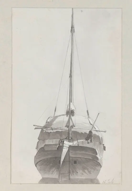 Enkele zeilschepen, bij de wal Wall Art by Hendrik Abraham Klinkhamer - High-Resolution Digital Print